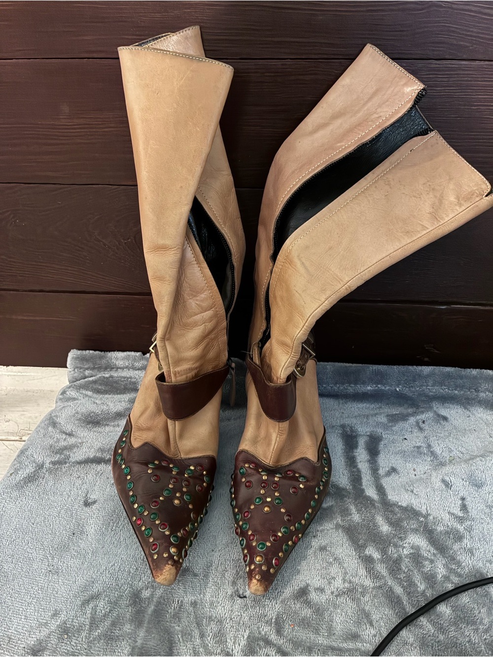 Vicini Vintage Bohemian Tall Leather Boots